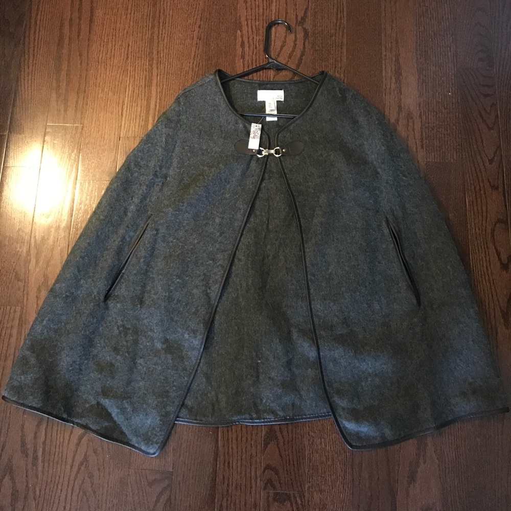 14th & Union grey cape, with black detail.