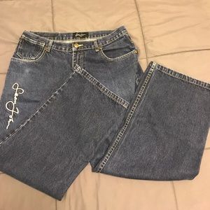 Sean John jeans, embroidered on the leg and back