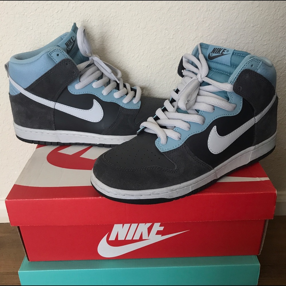 Nike Sportswear Dunk High - GRAY/BABY BLUE