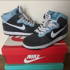 Nike Sportswear Dunk High - GRAY/BABY BLUE