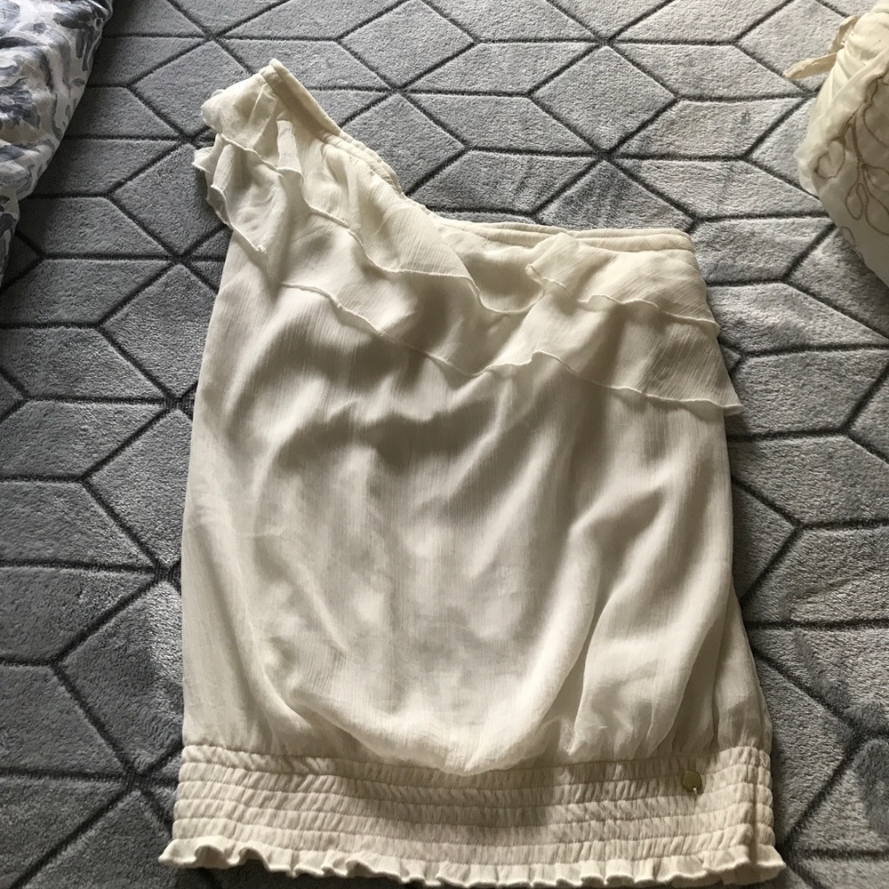 Guess One Shouldered Chiffon Blouse
