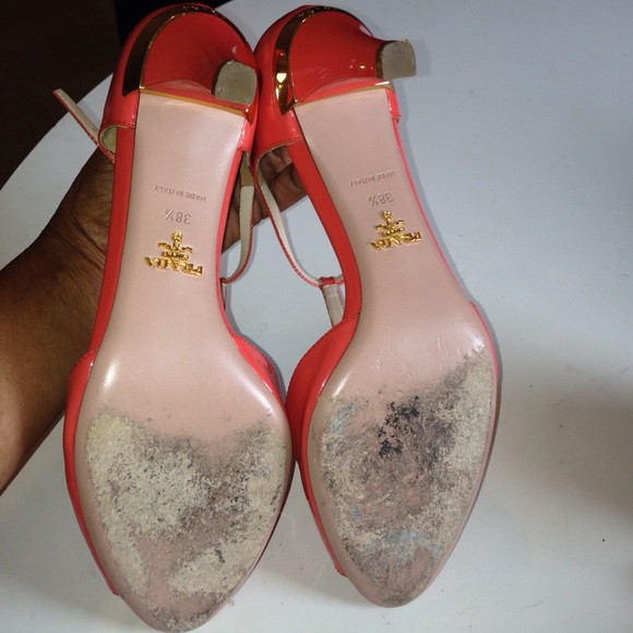 Prada Shoe Peep Toe Platform Brown Leather Pump 39.5 / 9.5  Prada peep toes