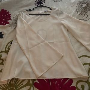 NWOT White satin shirt