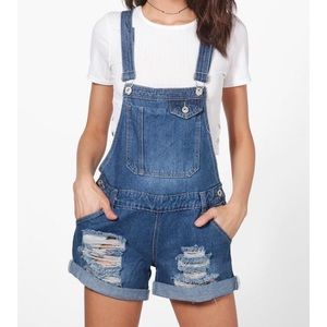 Boohoo Overall Shorts