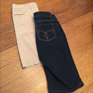 Two small sized pair Bermuda/walking shorts.