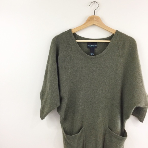 [ cynthia rowley ] green cashmere sweater dolman - Picture 7 of 8