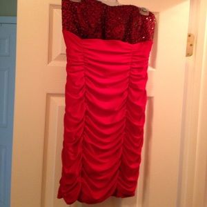 Sexy strapless dress