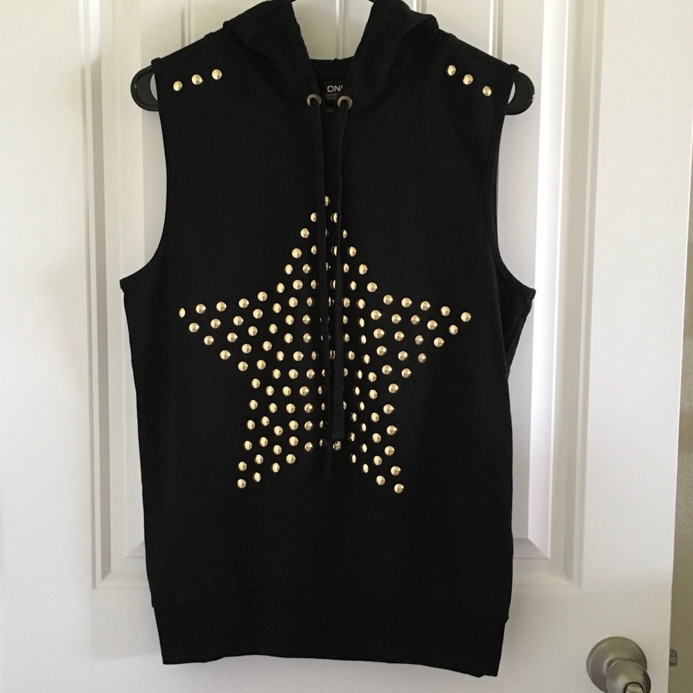 ONLY Brand sleeveless sweater with hood