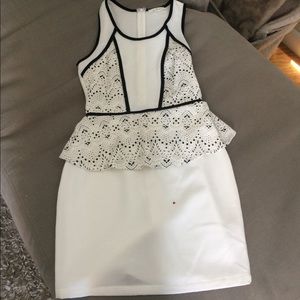 White peplum dress
