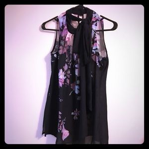 NY&Co Floral tank with bow XS