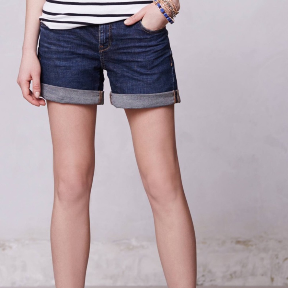 Anthropologie Pilcro Stet Denim Roll-Up Shorts 31