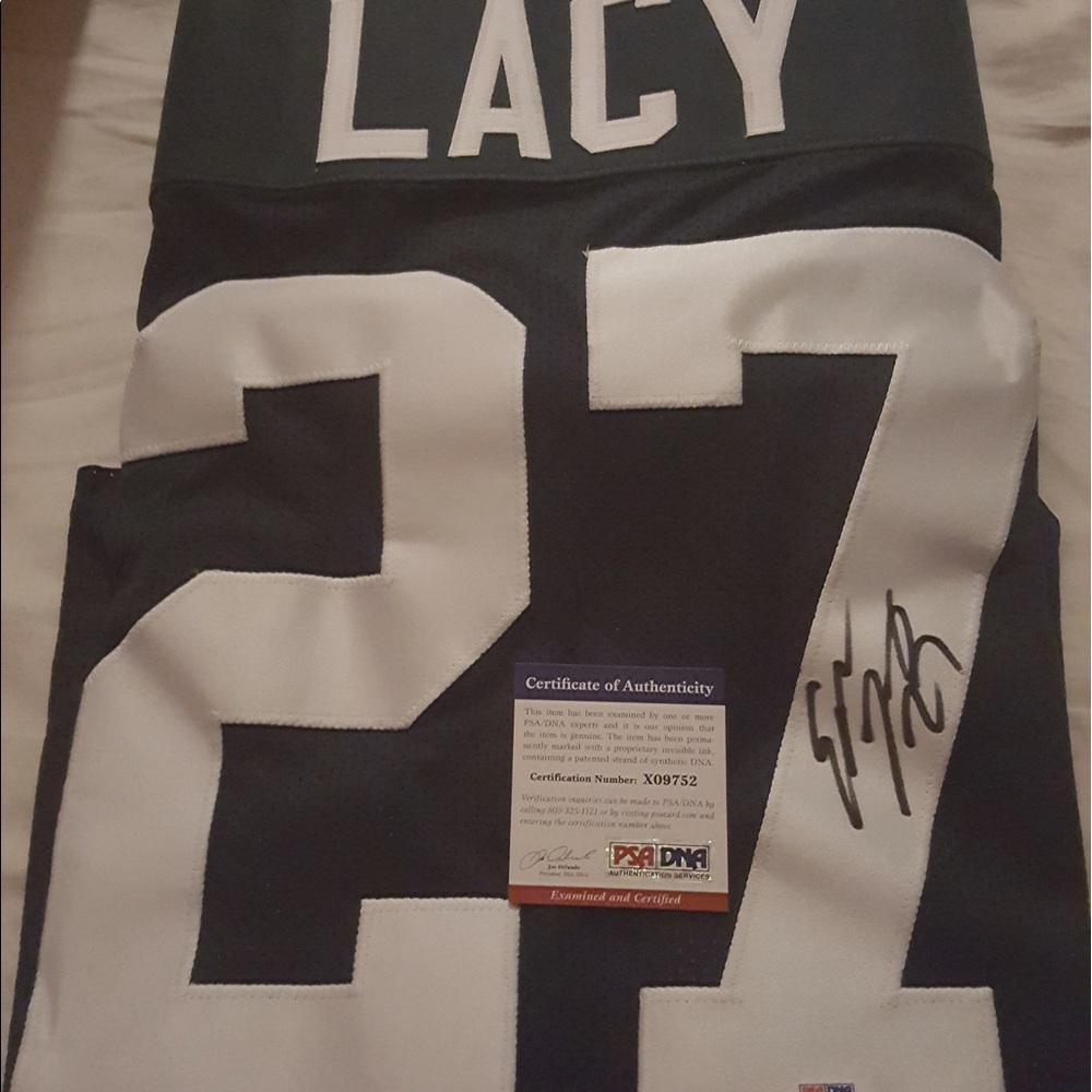 Eddie lacy signed jersey cert