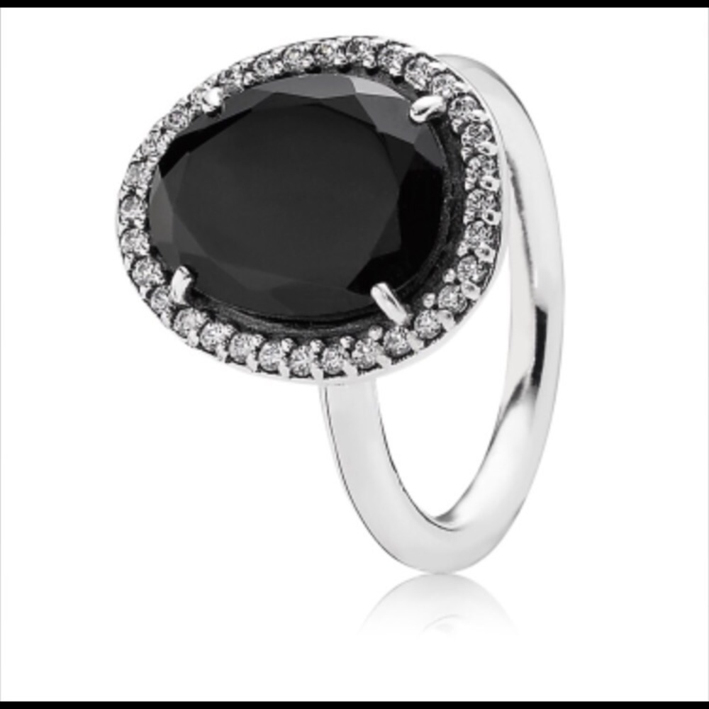 Black Gem Pandora Ring