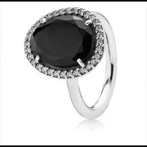 Black Gem Pandora Ring