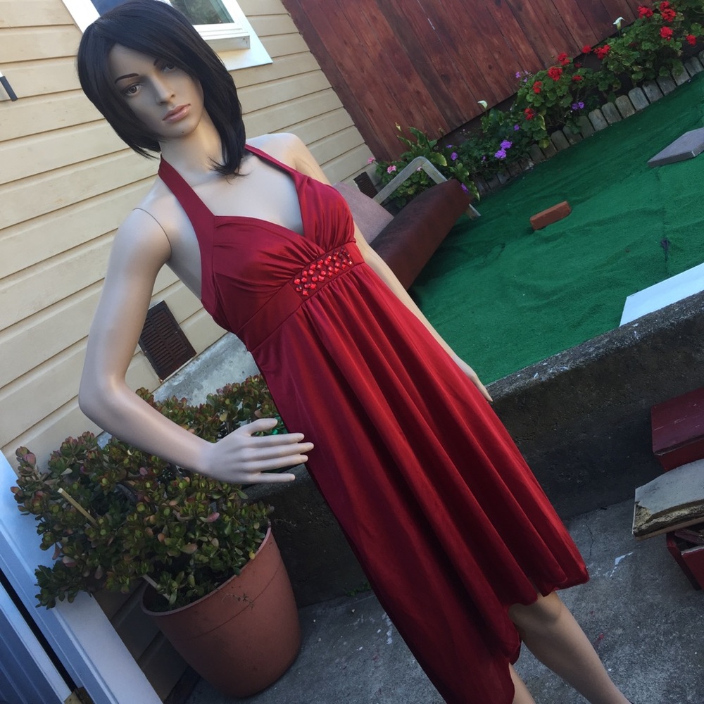 Red Silk Dress