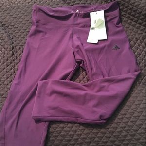 Purple small adidas running capris