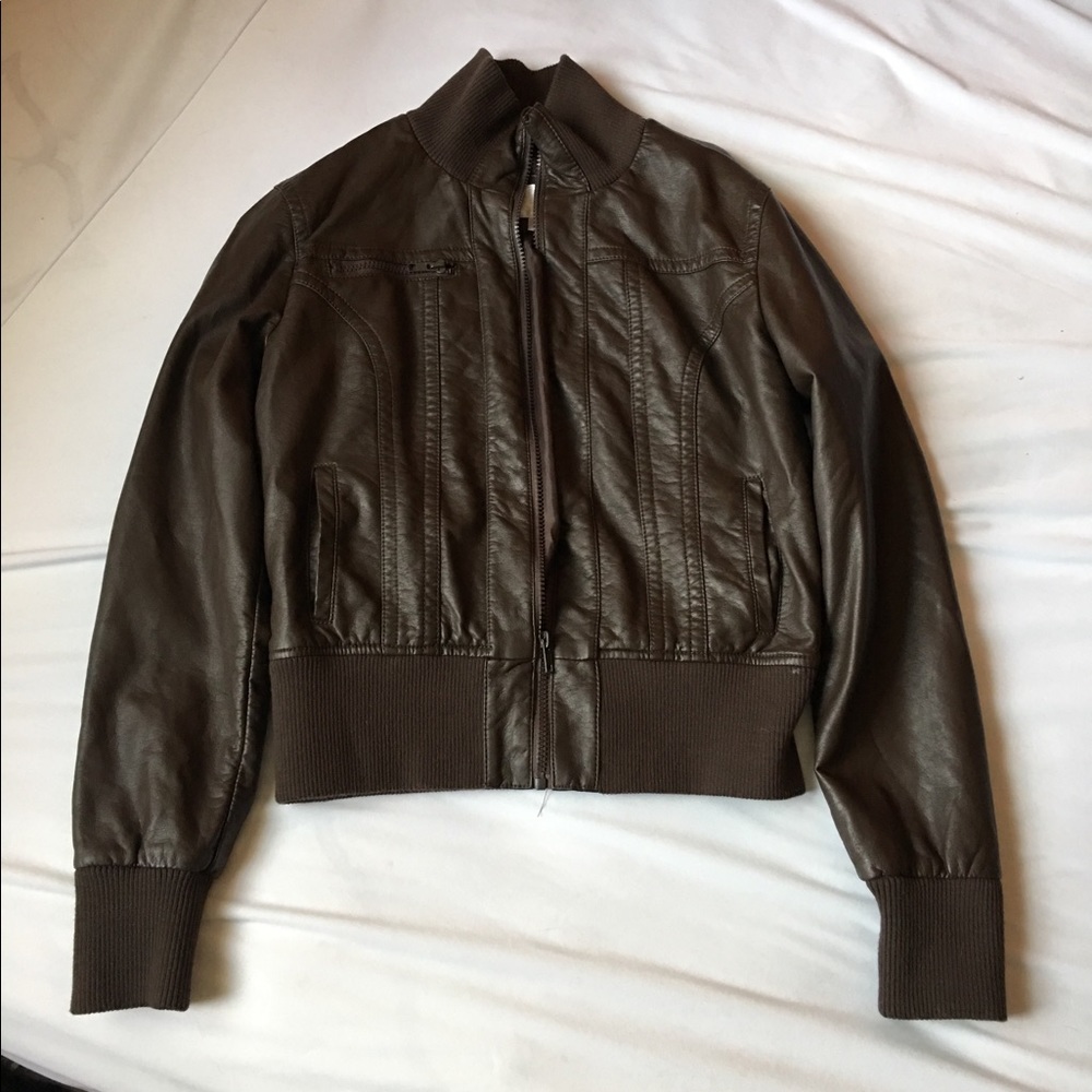 Xhilaration Brown Leather Jacket