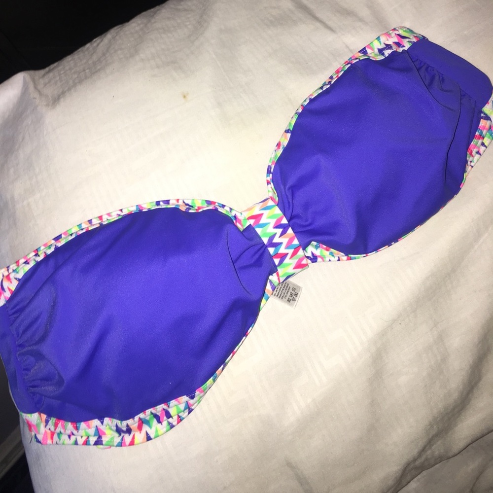 PINK bathing suit top sz L