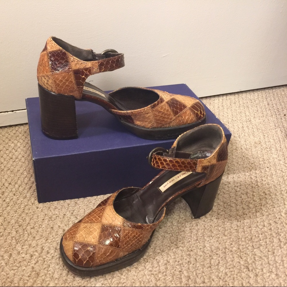 Chuckies New York snakeskin heels