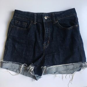 BDG Dark Wash Denim High Rise Shorts
