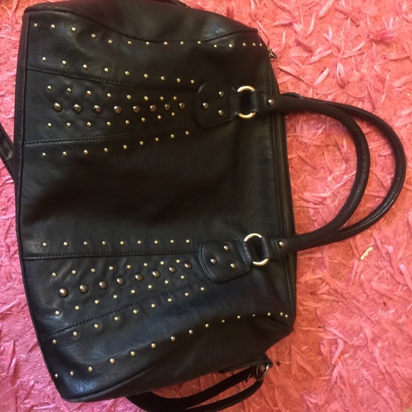 Matt black studded bag - Picture 3 of 4