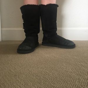 Black UGGs with buttons