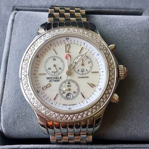 Michele Watch Silver with Diamonds