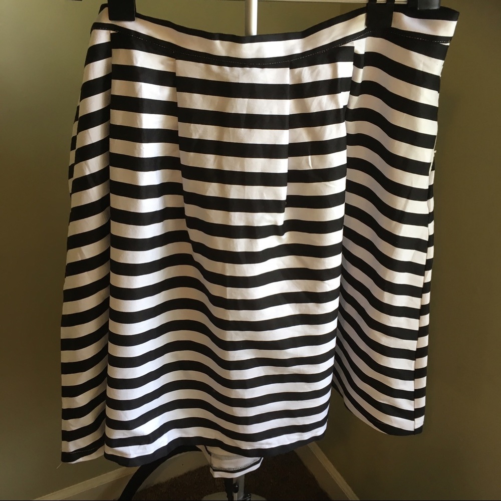 ModCloth Striped Midi Skirt with Pockets