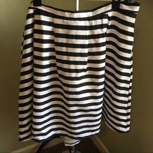 ModCloth Striped Midi Skirt with Pockets