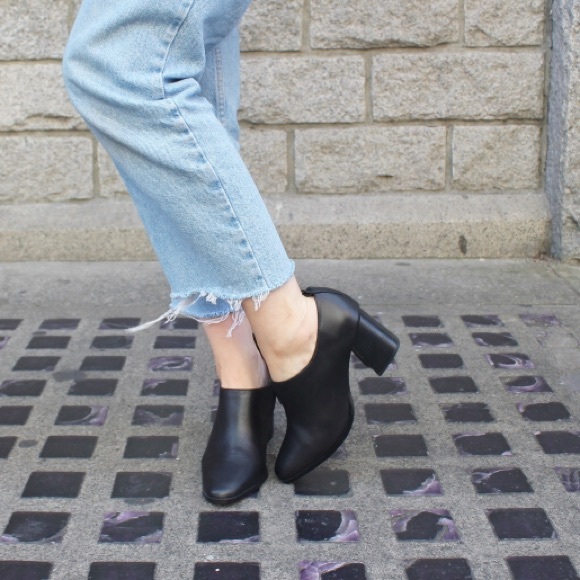 Distressed Olive Leather Mary Jane Ankle Bootie - Picture 7 of 7