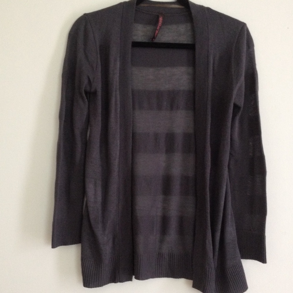 Grey striped cardigan size M