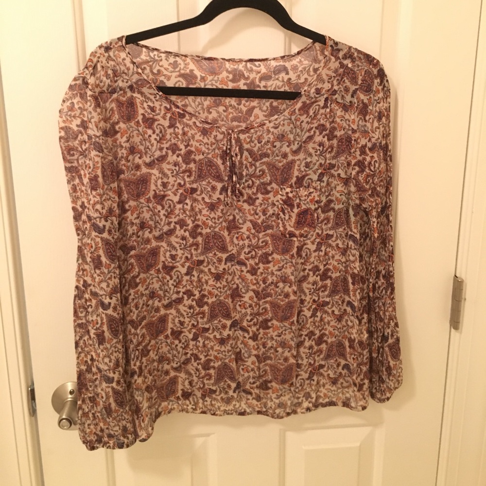 Lucky Brand Paisley Top size Large
