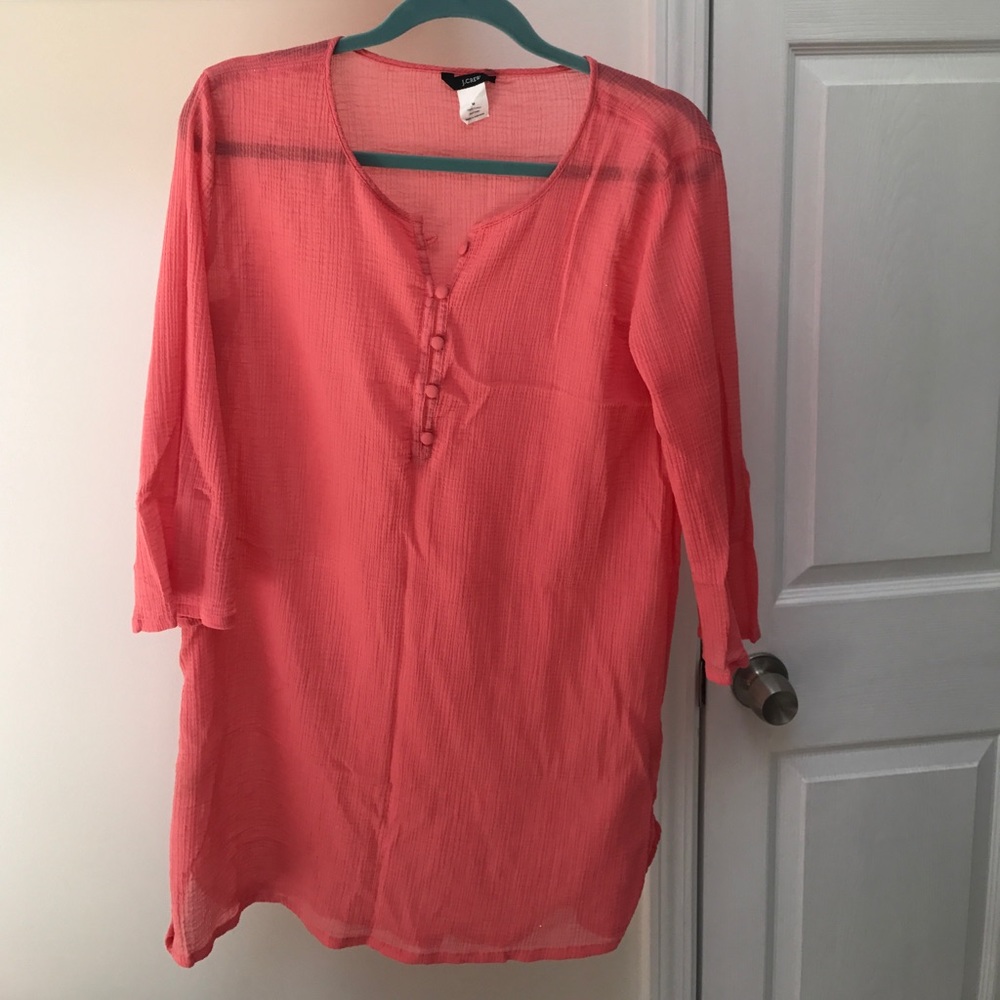 Jcrew swim Cover up pink coral