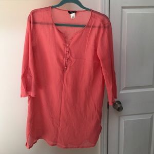 Jcrew swim Cover up pink coral