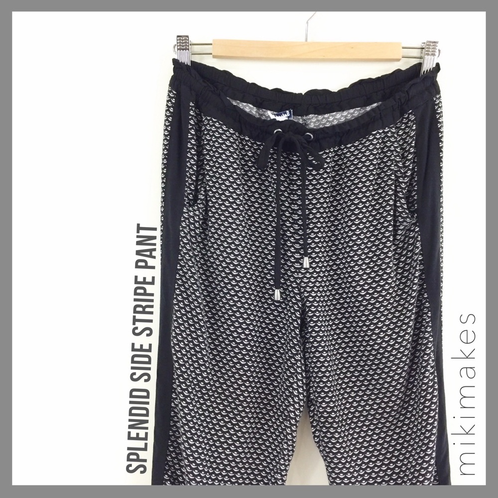 [ splendid ] printed side stripe jogger