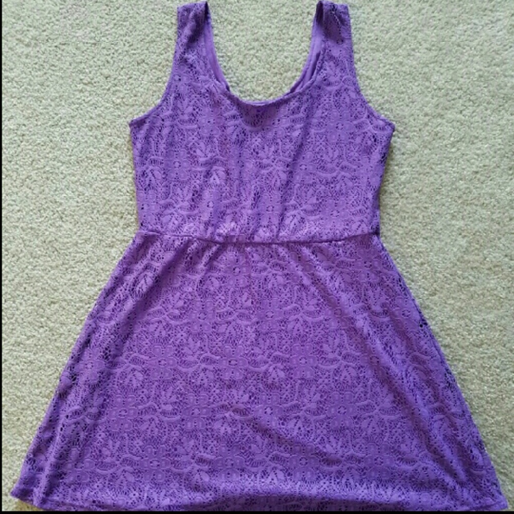 Metaphor Purple Lace Dress
