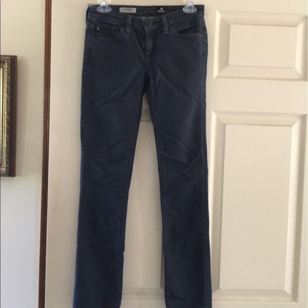 AG dark denim straight/skinny  jeans