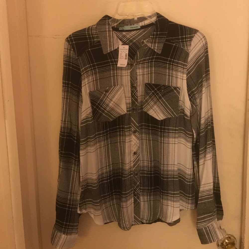 New plaid Maurice's shirt