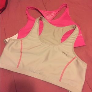 Bundle of 2 sport bras puma & NWT Champion. Large