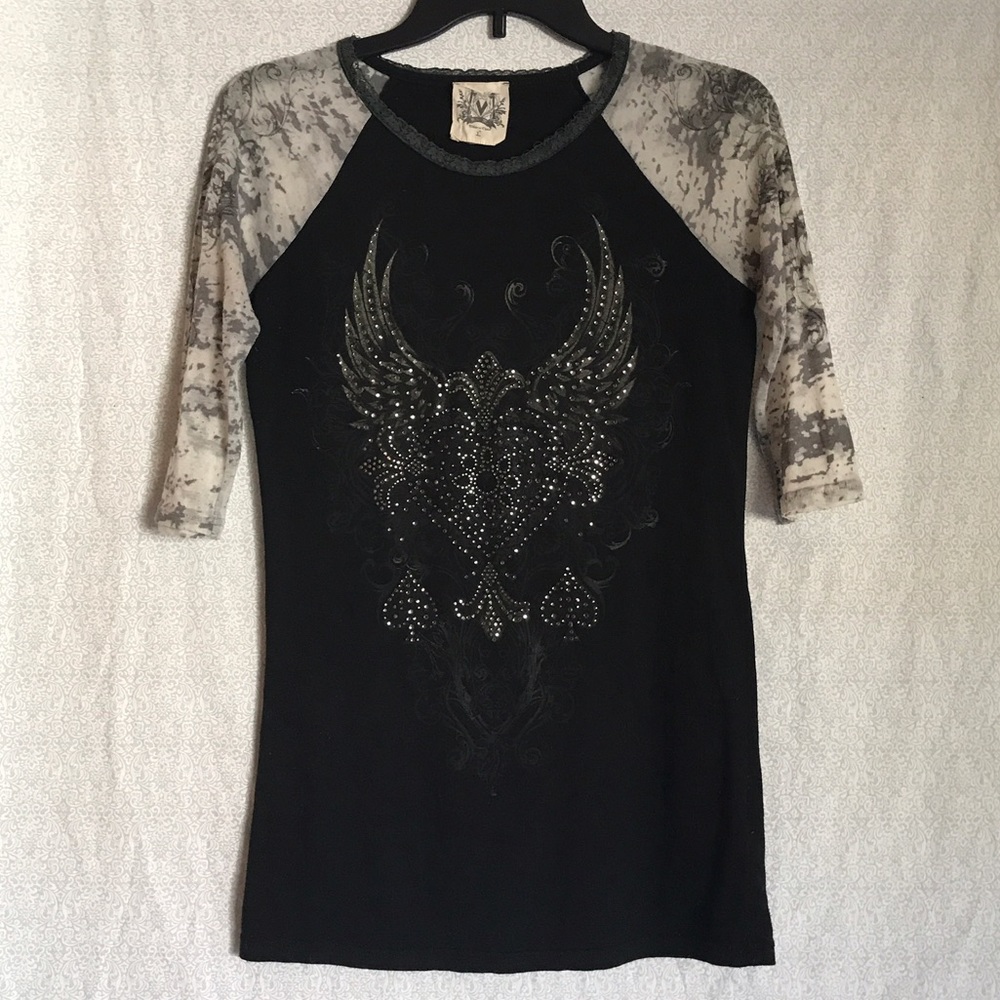 | Miss Me | Burnout Raglan Top