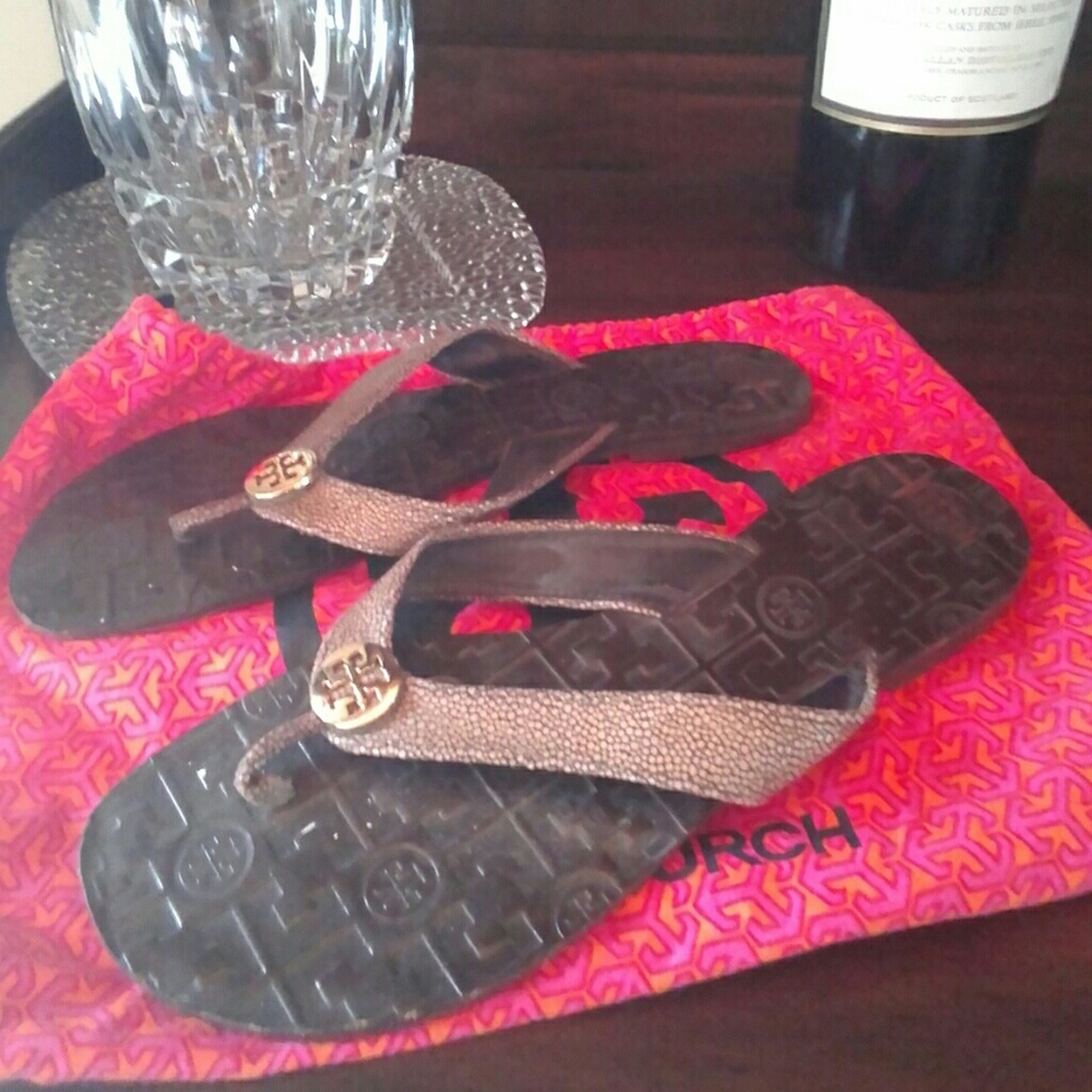 Auth.Tory BURCH Thora flip flop COCONUT sandals