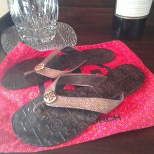 Auth.Tory BURCH Thora flip flop COCONUT sandals