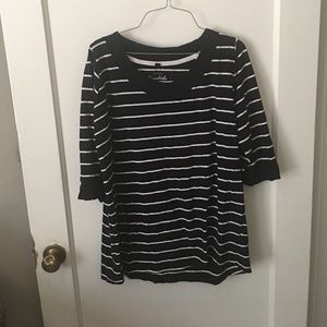 Black and white striped plus size