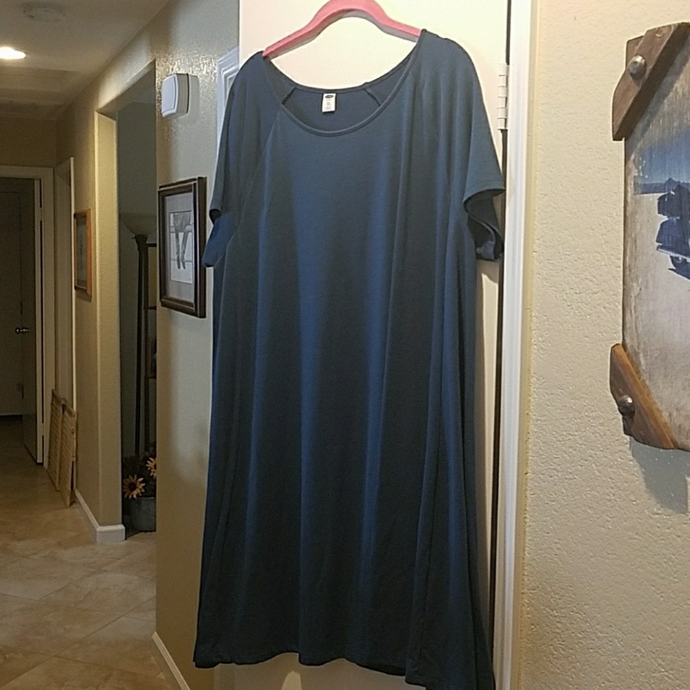 Slate blue t-shirt dress