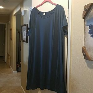 Slate blue t-shirt dress