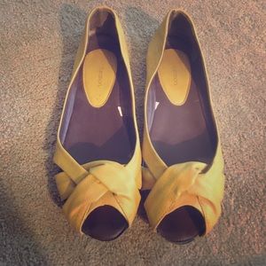 Xhilaration Yellow Peep Toe Flats
