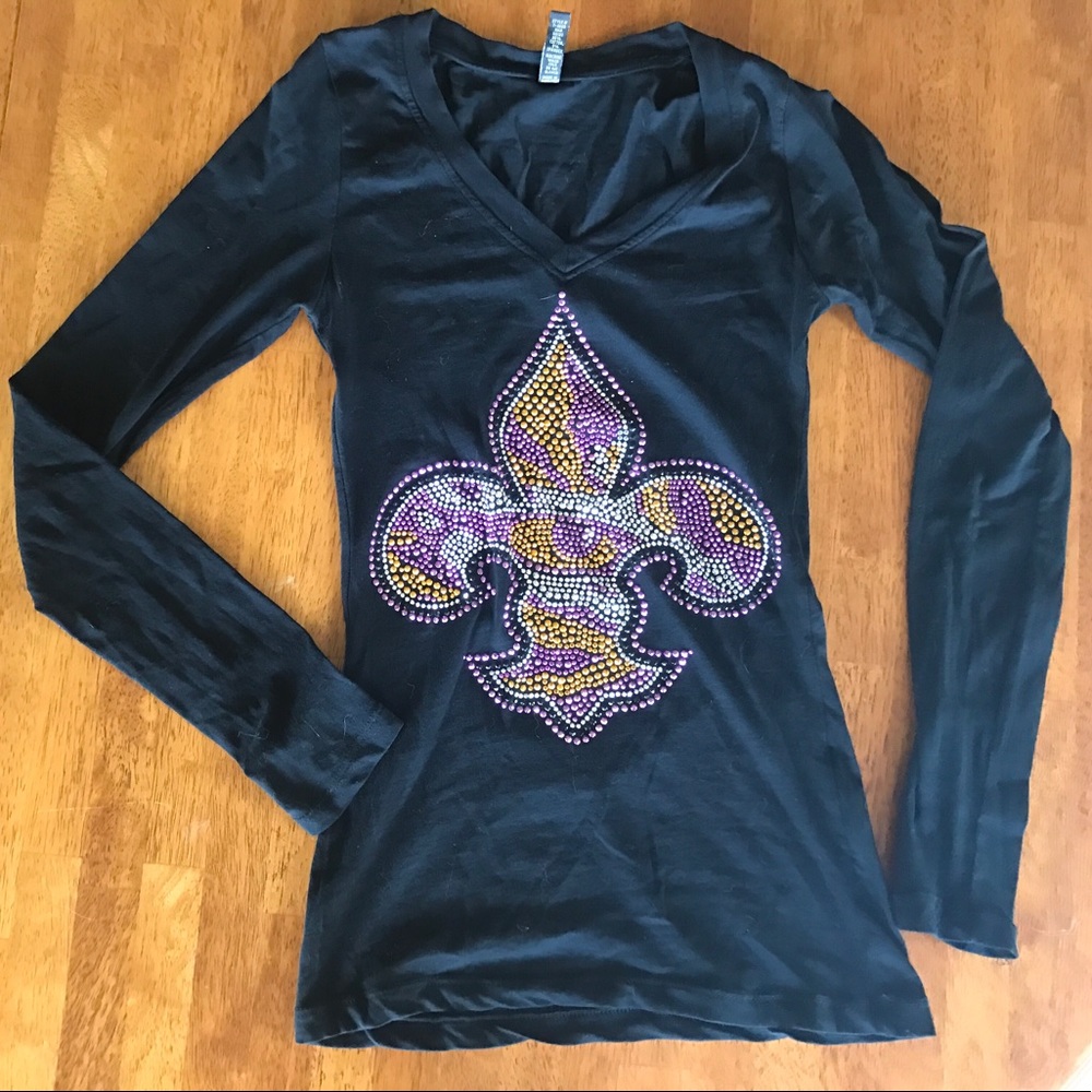 LSU Fleur de lis shirt with eye of the tiger.