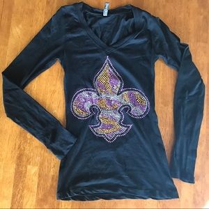 LSU Fleur de lis shirt with eye of the tiger.