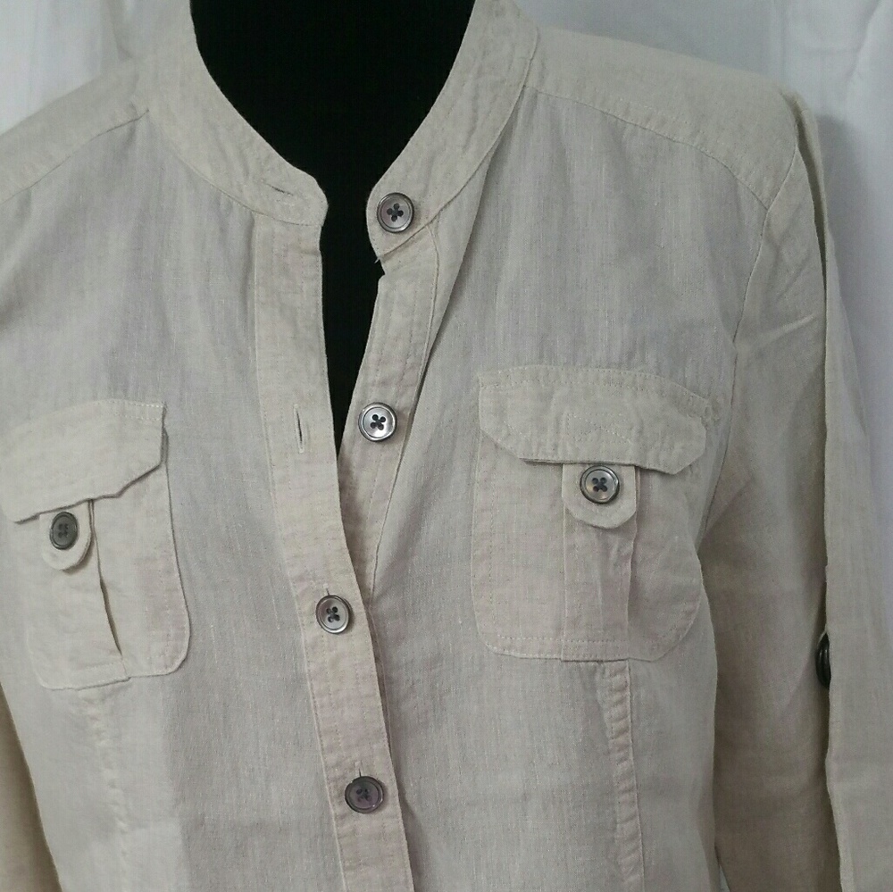 NWOT Threads Saks Fifth Avenue Linen Blouse
