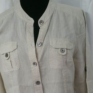 NWOT Threads Saks Fifth Avenue Linen Blouse